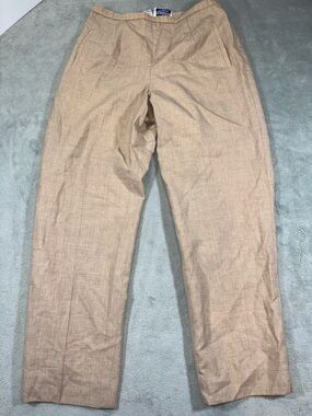 VTG Pendleton Pure Virgin Wool Trousers Tan Beige Size 12 Made in USA